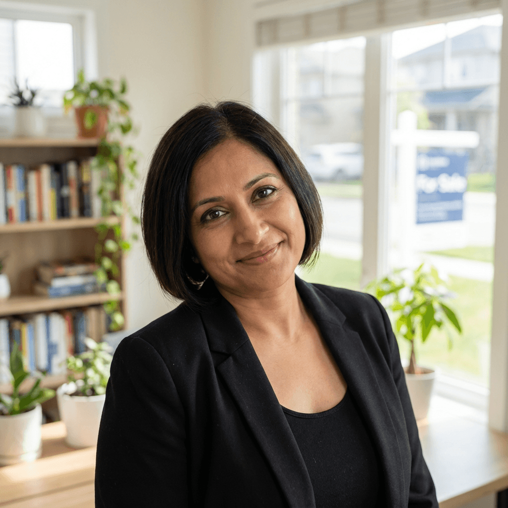 Practice manager in her mid 30s, South Asian, organized professional demeanor